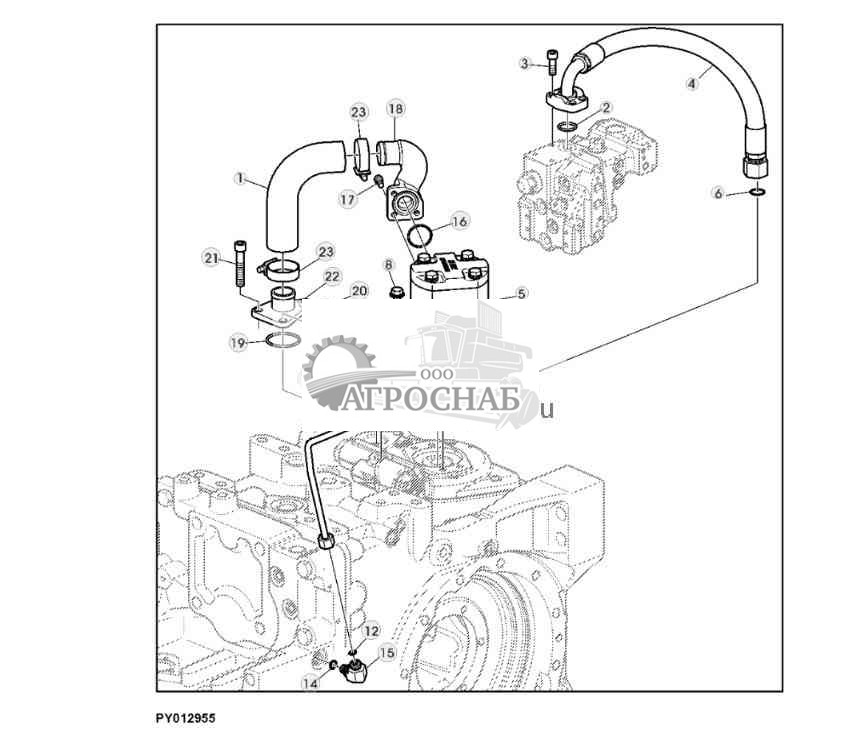 ГИДРОНАСОС (28 КУБ. СМ) С ВСАСЫВАЮЩИМ И НАПОРНЫМ ШЛАНГАМИ 